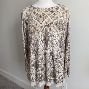 J. Jill Knit Lined Layered Top